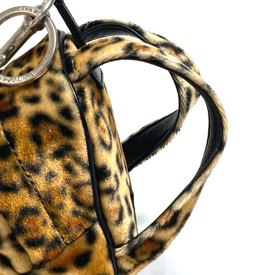 SAINT LAURENT PARIS Bag charm 441911 Velor Brown Leopard Mini Backpack