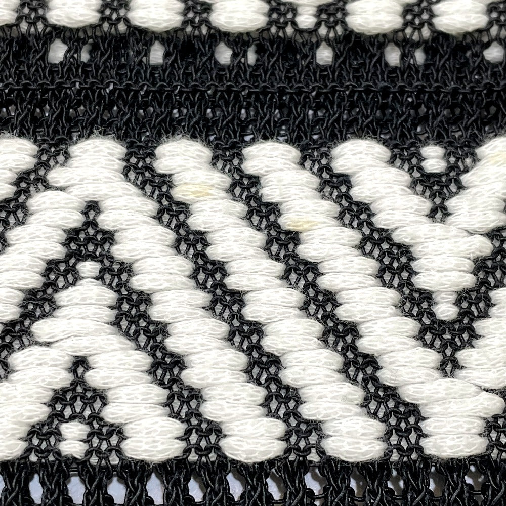 LOUIS VUITTON knit 1A3XJH Cotton, Nylon White x black Chevron stitch Jacquard Women XS Used Authentic