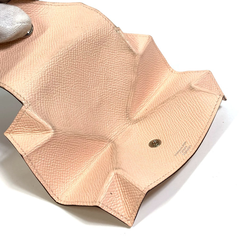 HERMES Coin case Epsom pink Revan Cattle Women Used Authentic