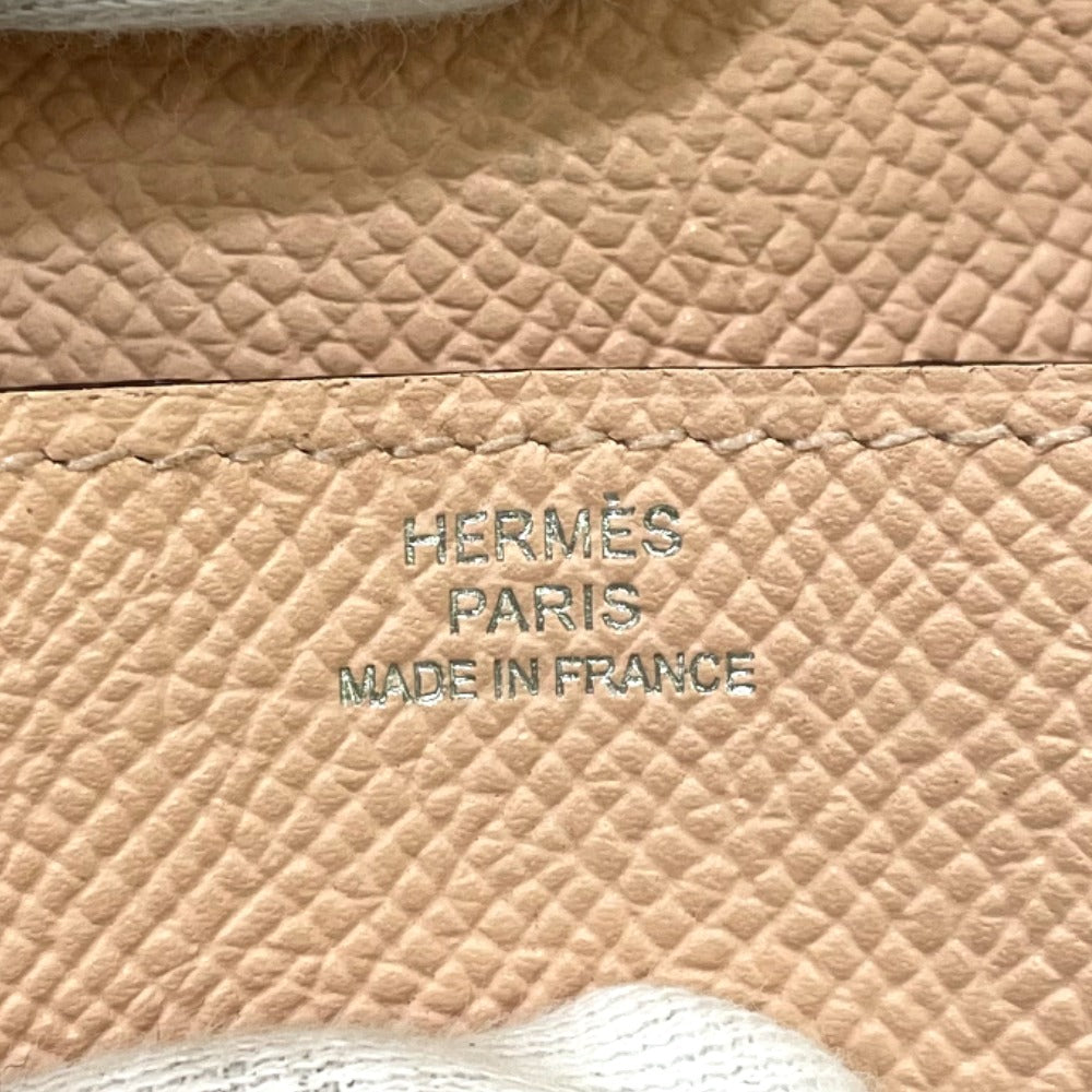 HERMES Coin case Epsom pink Revan Cattle Women Used Authentic