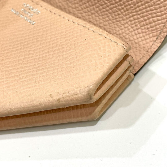 HERMES Coin case Epsom pink Revan Cattle Women Used Authentic
