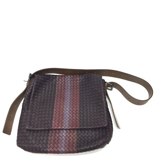 BOTTEGAVENETA Shoulder Bag 161314 leather Brown INTRECCIATO Messenger mens Used Authentic