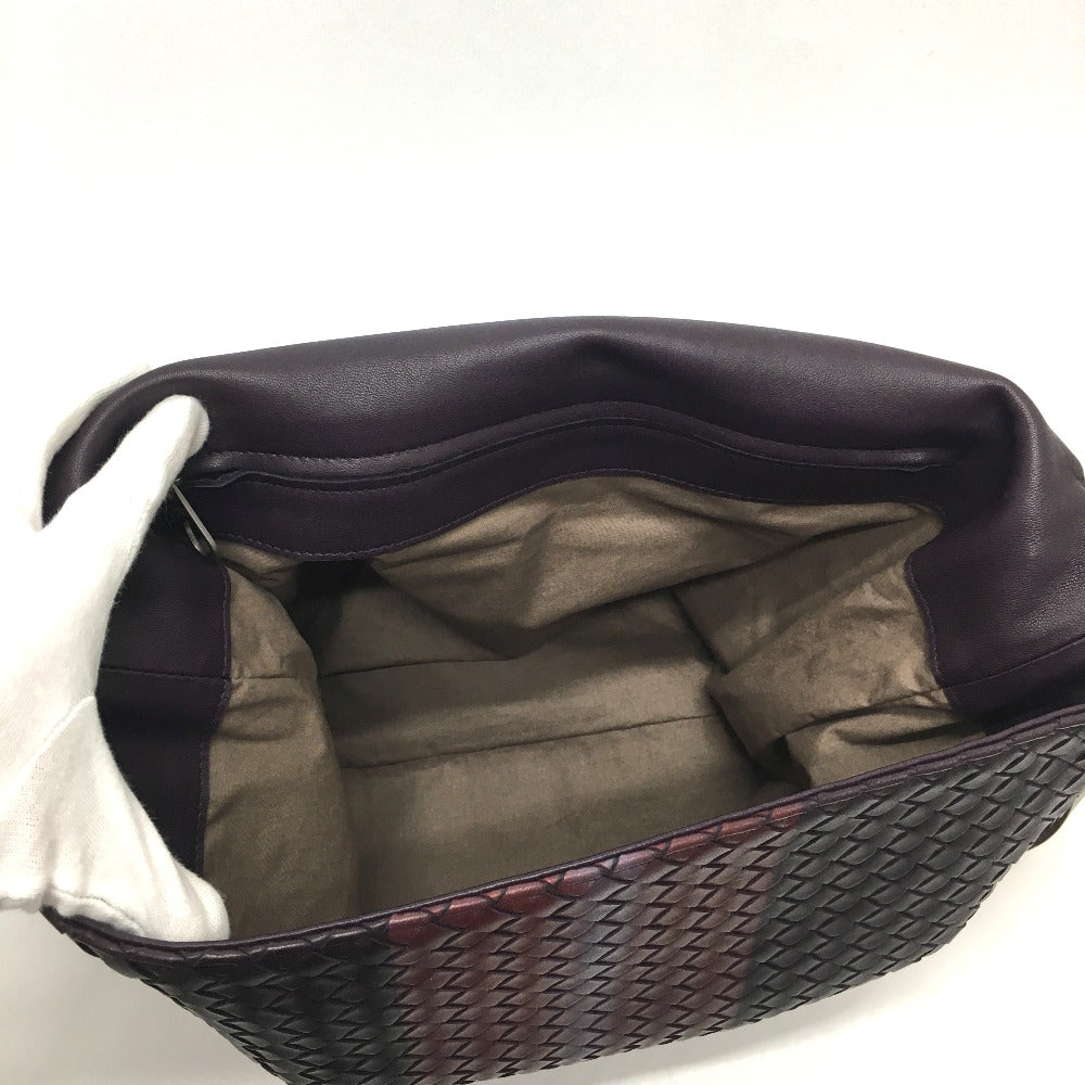BOTTEGAVENETA Shoulder Bag 161314 leather Brown INTRECCIATO Messenger mens Used Authentic