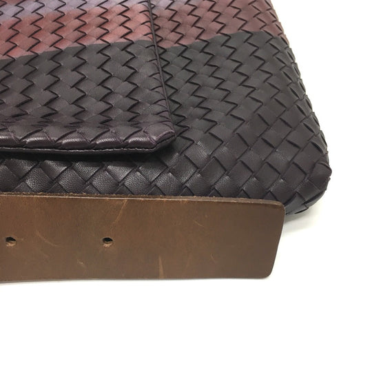 BOTTEGAVENETA Shoulder Bag 161314 leather Brown INTRECCIATO Messenger mens Used Authentic