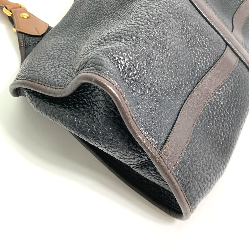 LOEWE Handbag leather Black x brown anagram By color Women Used Authentic