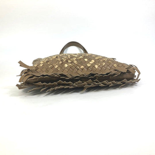 BOTTEGAVENETA Tote Bag 239898 leather beige INTRECCIATO mens Used Authentic