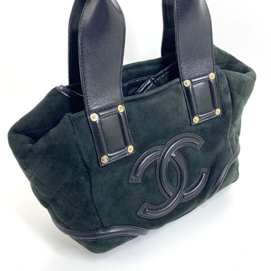 CHANEL Tote Bag Mouton, Leather black CC COCO Mark Cocoko Koon Small Women Used Authentic