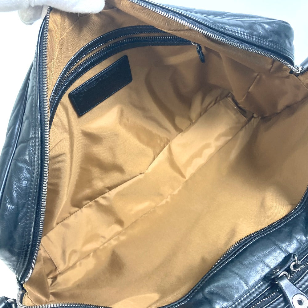 HUNTING WORLD Boston Duffel bag leather black Bag 2WAY mens Used Authentic