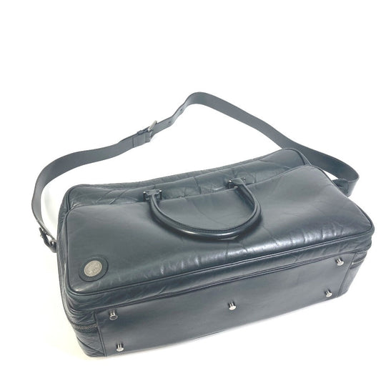HUNTING WORLD Boston Duffel bag leather black Bag 2WAY mens Used Authentic