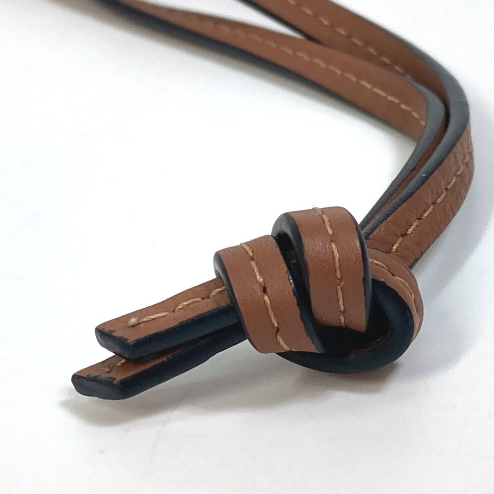 LOEWE Smartphone case leather Brown Phone case iPhone Case Shoulder Strap Women Used Authentic