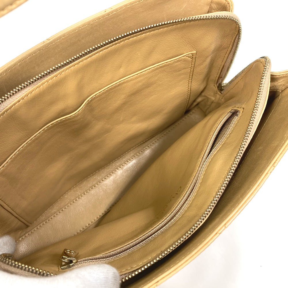 CHANEL Handbag Calfskin beige Matrasse Tote Bag Women Used Authentic