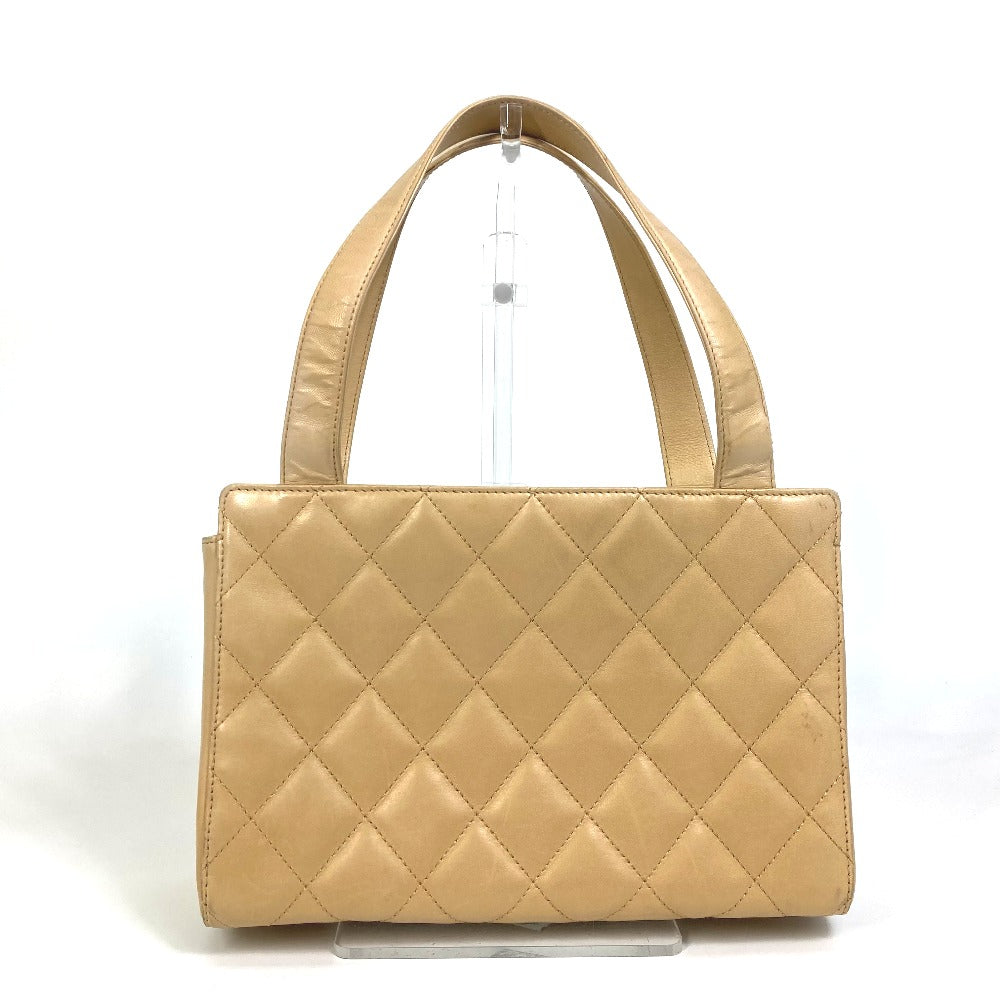 CHANEL Handbag Calfskin beige Matrasse Tote Bag Women Used Authentic