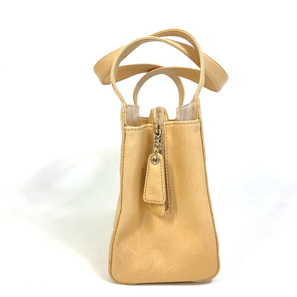CHANEL Handbag Calfskin beige Matrasse Tote Bag Women Used Authentic