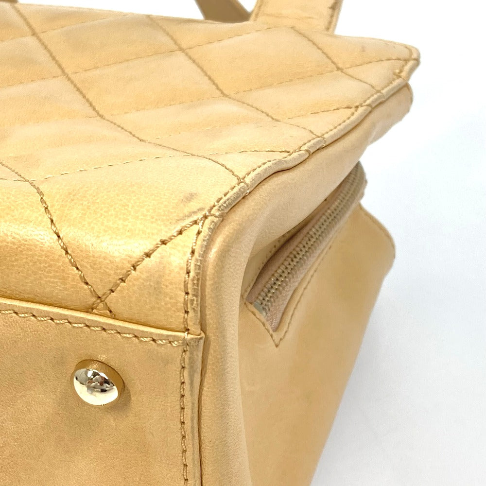 CHANEL Handbag Calfskin beige Matrasse Tote Bag Women Used Authentic