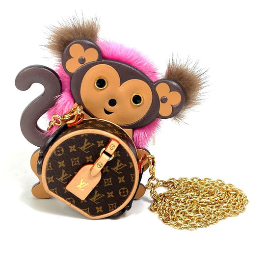 LOUIS VUITTON Necklace M00358 Monogram canvas Brown Monogram Body Chain Monkey