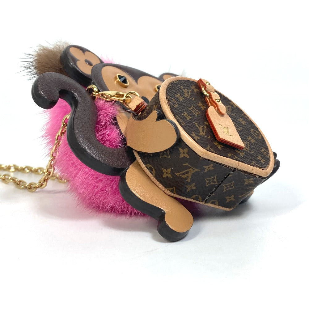 LOUIS VUITTON Necklace M00358 Monogram canvas Brown Monogram Body Chain Monkey