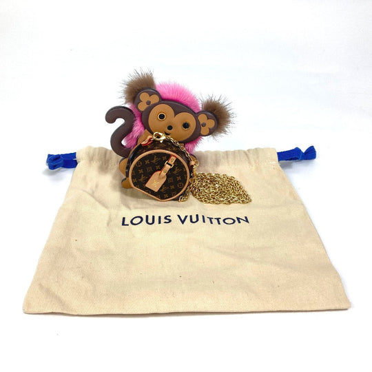 LOUIS VUITTON Necklace M00358 Monogram canvas Brown Monogram Body Chain Monkey