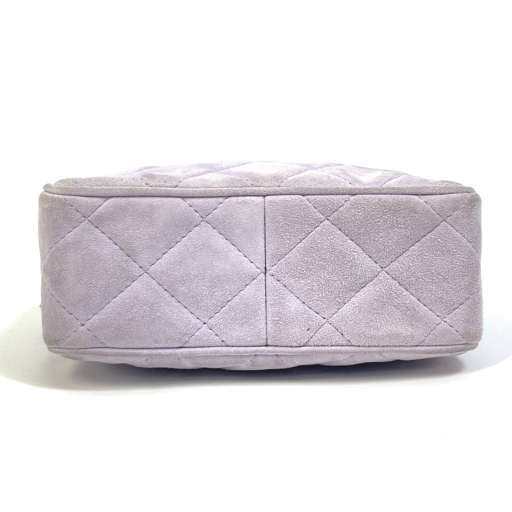 CHANEL Shoulder Bag suede purple CC COCO Mark Crossbody Mini matrasse Women Used Authentic
