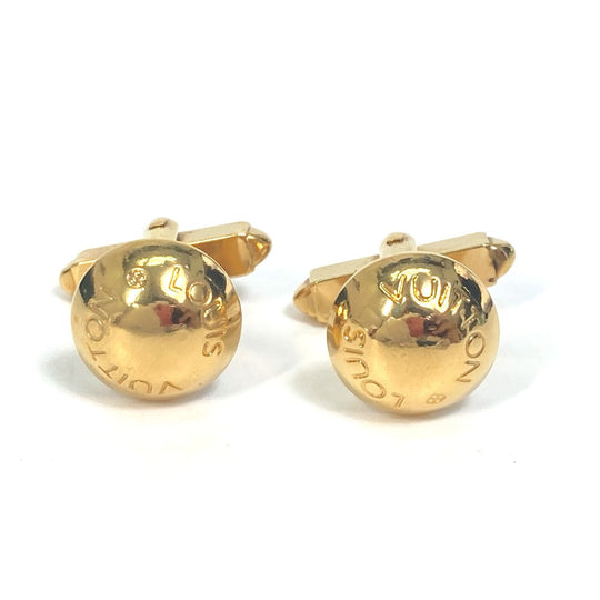 LOUIS VUITTON cuffs M30974 Gold Plated gold Monogram flower Buton de Manchette mens Used Authentic