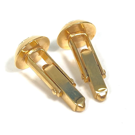 LOUIS VUITTON cuffs M30974 Gold Plated gold Monogram flower Buton de Manchette mens Used Authentic