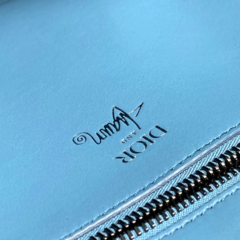 Dior Tote Bag leather blue logo Shawn Stussy collaboration mens Used Authentic
