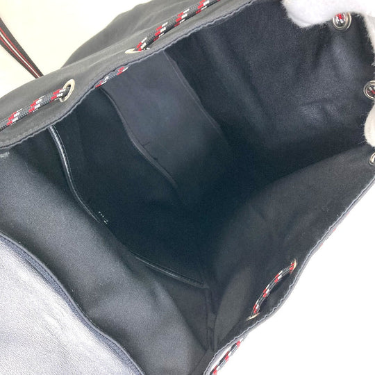 DIOR HOMME Backpack 1MOBA062 Canvas / leather black BEE MOTION mens Used Authentic