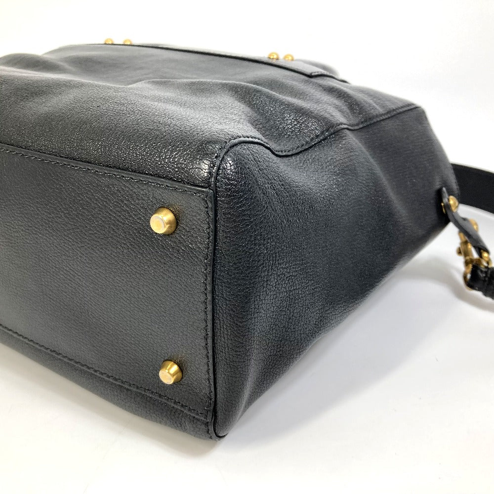 Christian Dior Tote Bag leather black DIORANGELS Shoulder Bag Shoulder Bag unisex(Unisex) Used Authentic