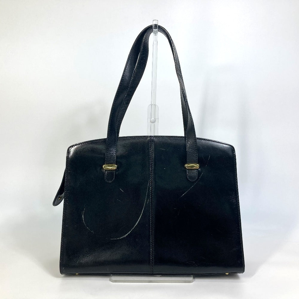 BALLY Tote Bag leather black Women(Unisex) Used Authentic