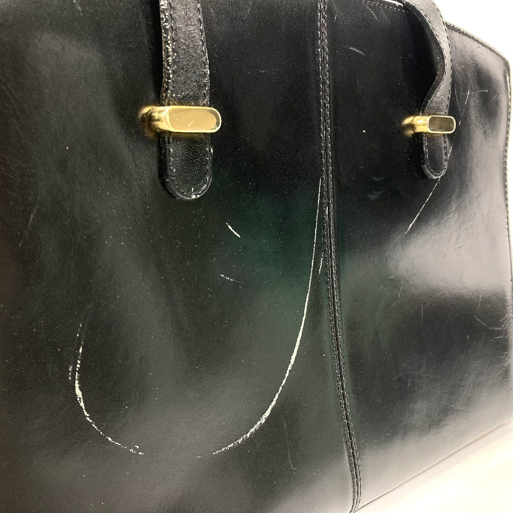 BALLY Tote Bag leather black Women(Unisex) Used Authentic