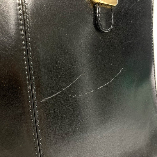 BALLY Tote Bag leather black Women(Unisex) Used Authentic