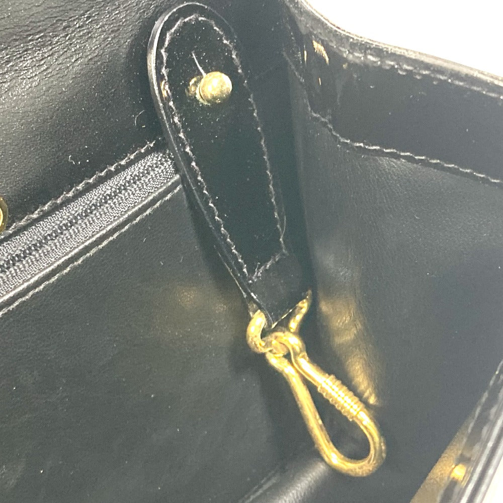TIFFANY&Co. Handbag Patent leather black Circle logo Handbag Women Used Authentic
