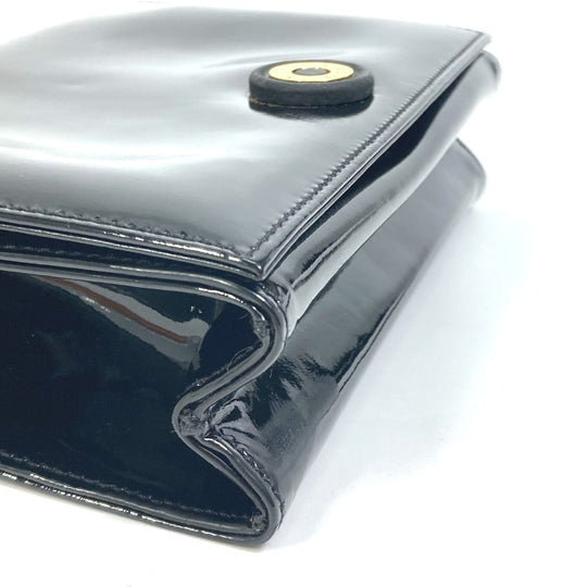 TIFFANY&Co. Handbag Patent leather black Circle logo Handbag Women Used Authentic