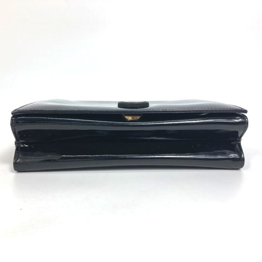 TIFFANY&Co. Handbag Patent leather black Circle logo Handbag Women Used Authentic