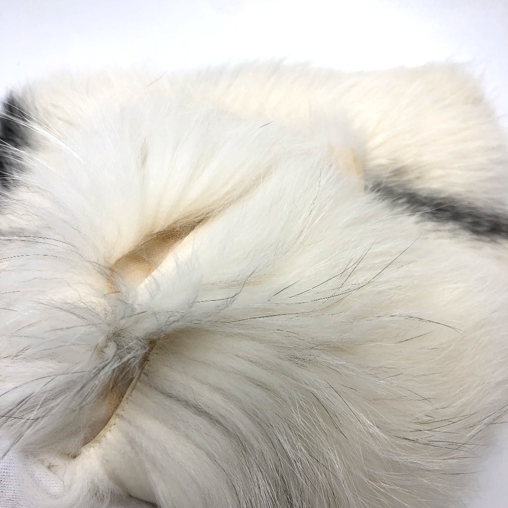 Dior Scarf 86FUR250I820 Nylon White / red / black heart scarf Women Used Authentic