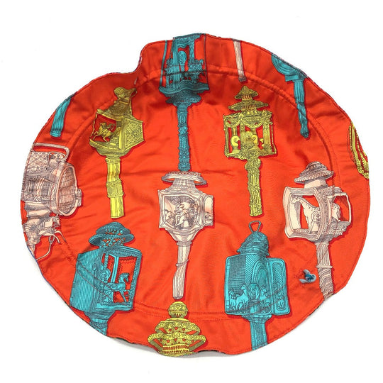 HERMES Pouch silk multicolor Overall handle Petit Ash