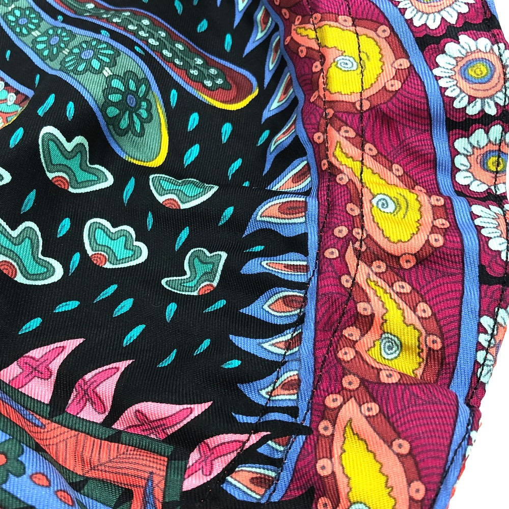 HERMES Pouch silk multicolor Overall handle Petit Ash