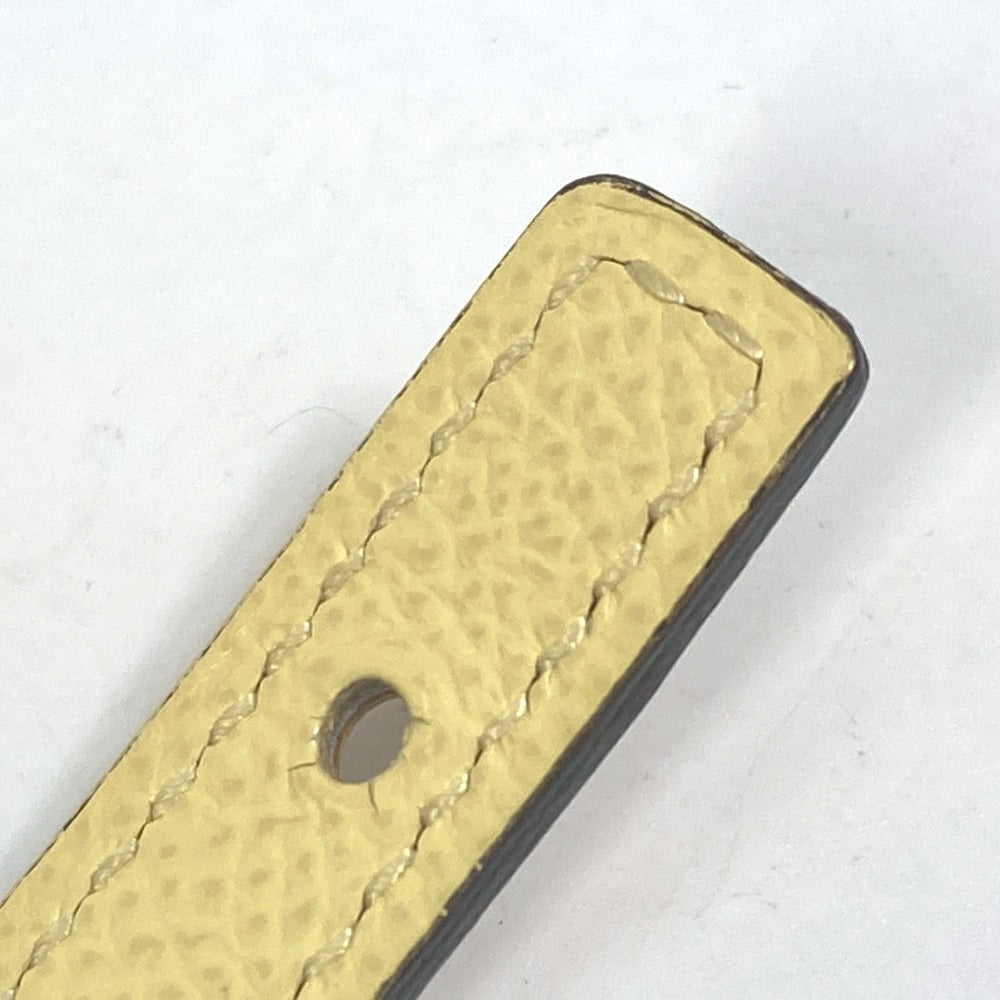 HERMES belt leather yellow Thin belt Women 70 Used Authentic