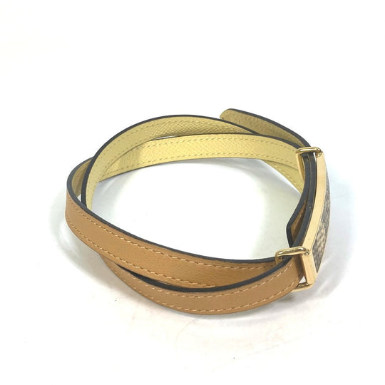 HERMES belt leather yellow Thin belt Women 70 Used Authentic