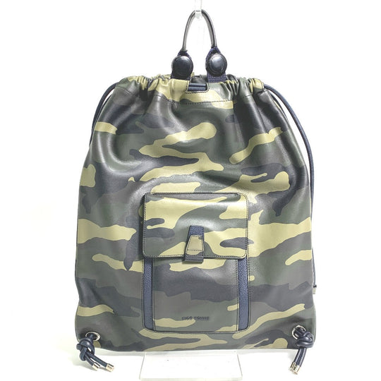 DIOR HOMME Backpack leather green Camouflage camouflage Backpack mens Used Authentic