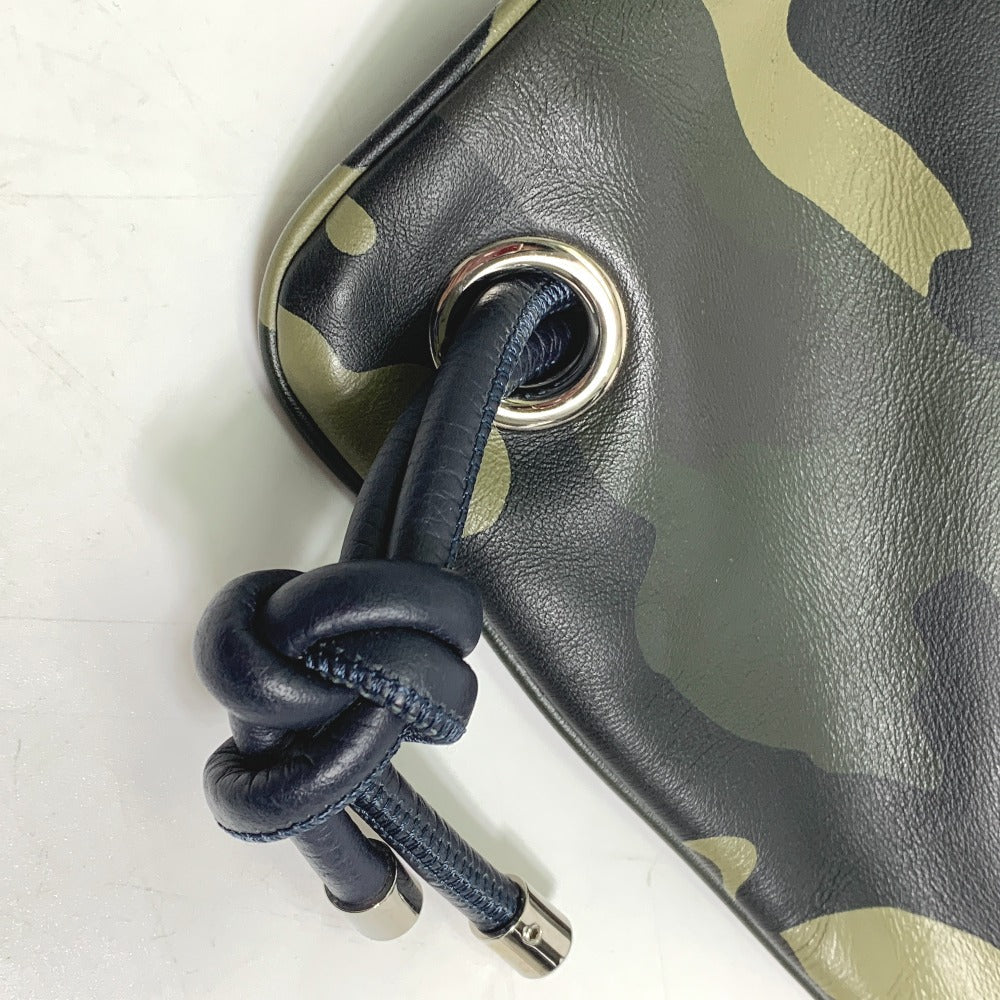 DIOR HOMME Backpack leather green Camouflage camouflage Backpack mens Used Authentic