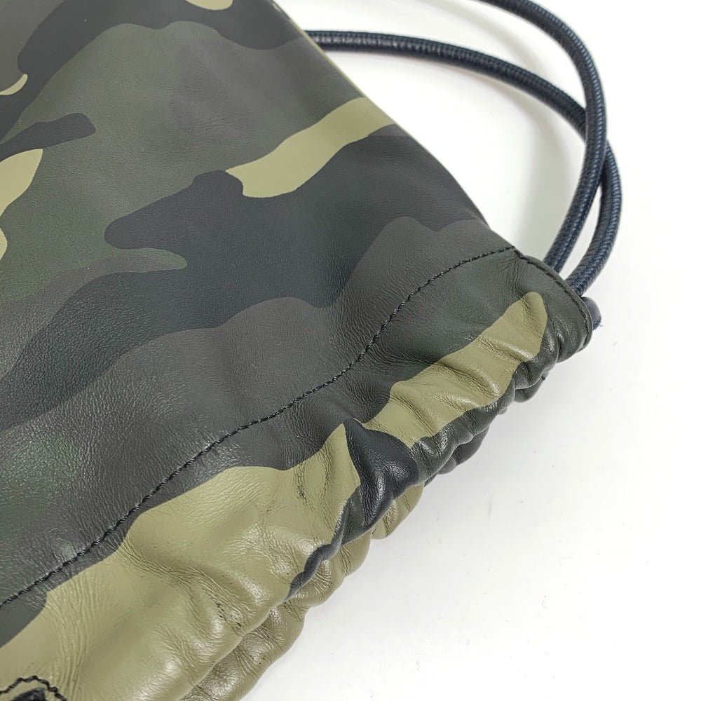 DIOR HOMME Backpack leather green Camouflage camouflage Backpack mens Used Authentic