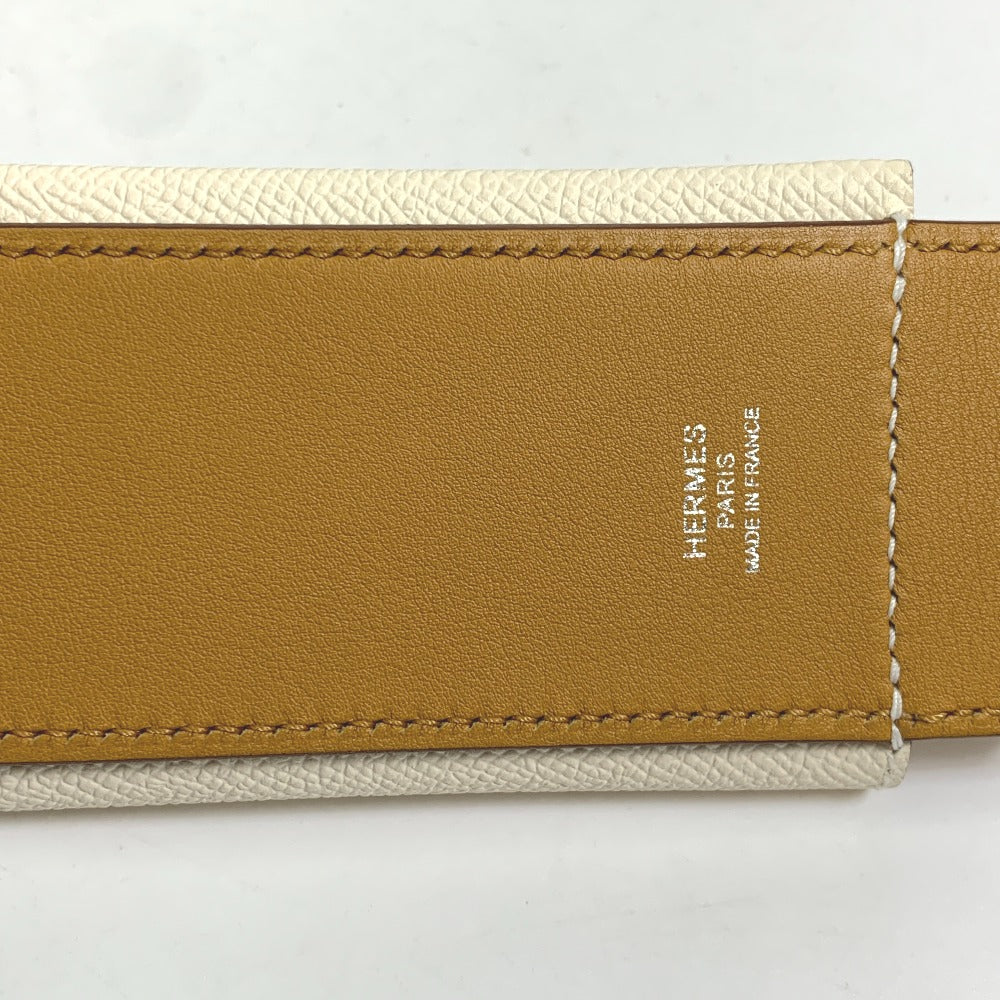 HERMES Shoulder strap Swift, Epsom beige bandouliere Bag strap Women Used Authentic