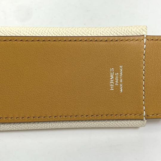 HERMES Shoulder strap Swift, Epsom beige bandouliere Bag strap Women Used Authentic