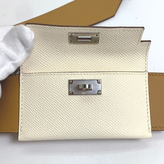 HERMES Shoulder strap Swift, Epsom beige bandouliere Bag strap Women Used Authentic