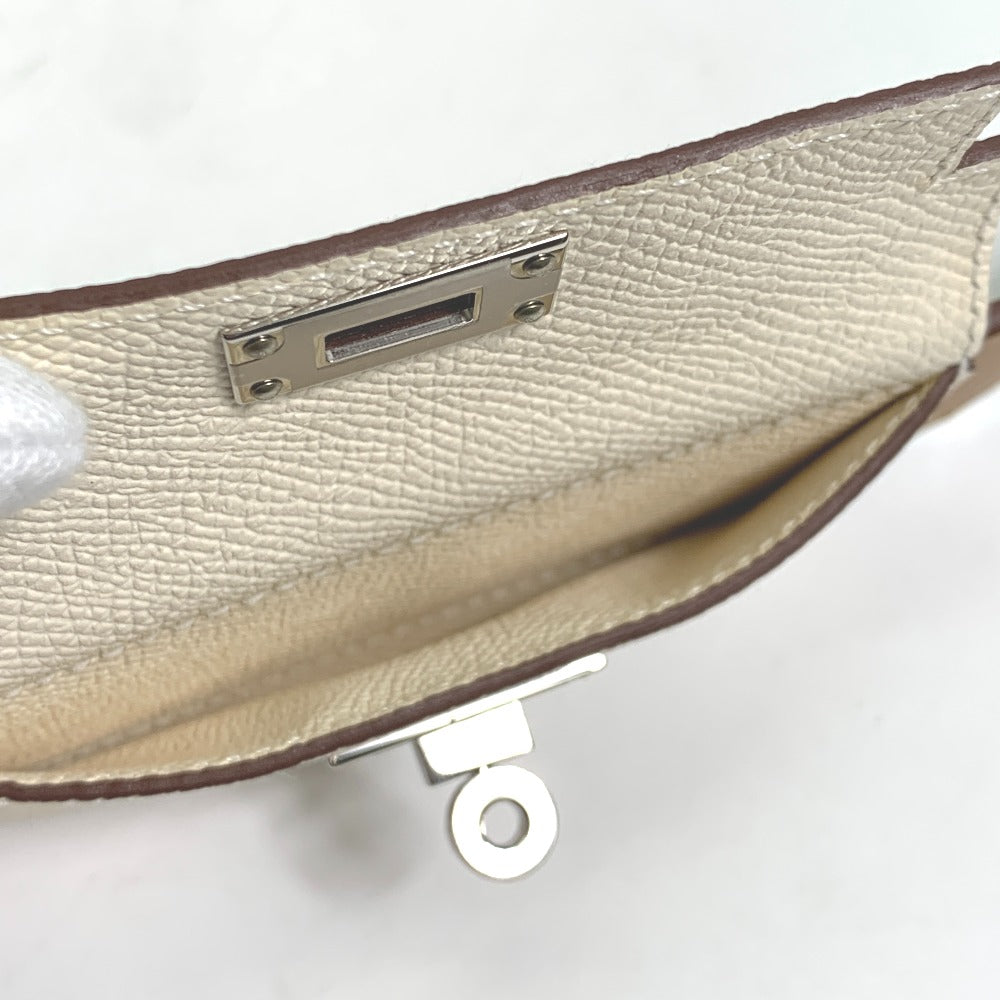 HERMES Shoulder strap Swift, Epsom beige bandouliere Bag strap Women Used Authentic