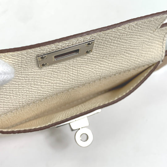 HERMES Shoulder strap Swift, Epsom beige bandouliere Bag strap Women Used Authentic