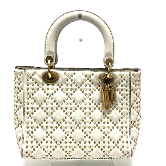 Dior Handbag M0579CVNZ030ETF leather white Canage Tote Bag Women Used Authentic