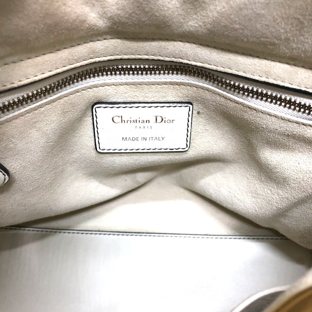 Dior Handbag M0579CVNZ030ETF leather white Canage Tote Bag Women Used Authentic