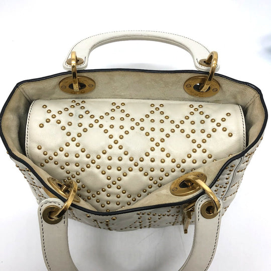 Dior Handbag M0579CVNZ030ETF leather white Canage Tote Bag Women Used Authentic