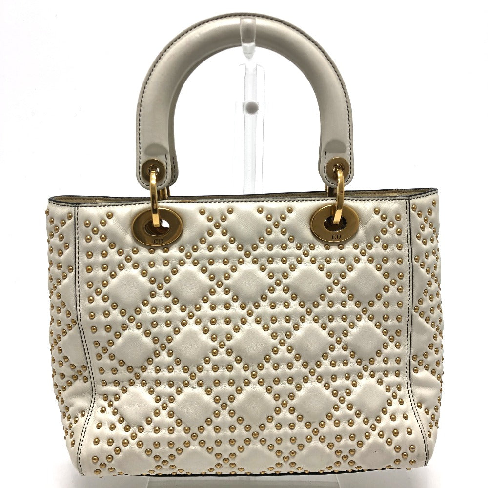 Dior Handbag M0579CVNZ030ETF leather white Canage Tote Bag Women Used Authentic